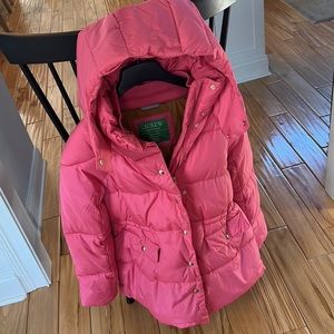 J. Crew Chateau Puffer Parka Coat - Pink - Sz Small